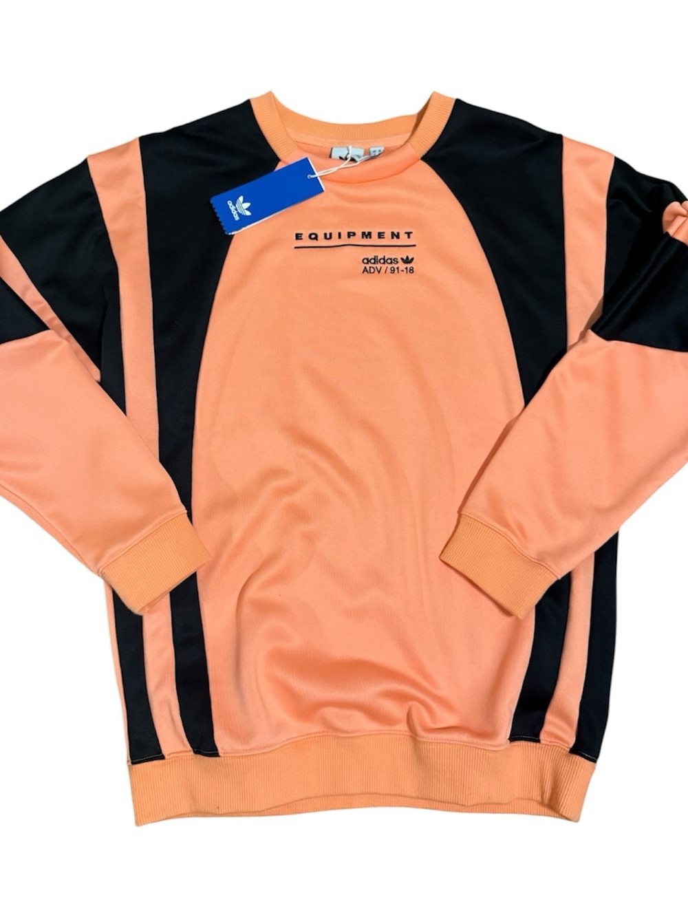 NWT Adidas Equipment Crewneck Sweatshirt Women’s XS Peach Y2K World Cup Soccer